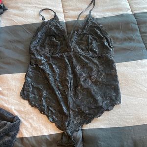 Black lace bodysuit